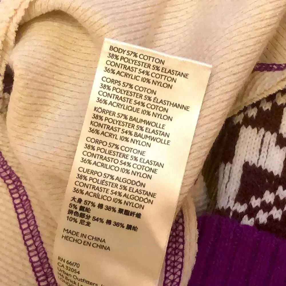 Free People She’s Reversible Cream Textured Long Sleeve Thermal Shirt Size Small